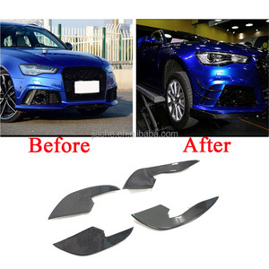 ครีบข้างกันชนหน้า4ชิ้น/เซ็ตตัวแยกครีบสปอยเลอร์สำหรับรถ Audi <span class=keywords><strong>A6</strong></span> RS6 2013-2016 RS7 2013-2016ตกแต่งขอบท้ายรถคาร์บอนไฟเบอร์ - Product Image 3