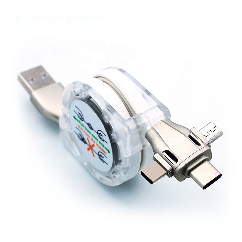 Фабрика TPE Зарядное устройство USB, мобильный телефон, зарядное устройство, Дата-кабель 3 в 1