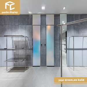 <span class=keywords><strong>Boutique</strong></span> de moda creativo combinado montado en la pared ropa display rack tela pantalla - Product Image 2