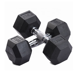 Profesyonel spor salonu fitness egzersiz kauçuk yüzey özel logo siyah altıgen halter ağırlık kaldırma - Product Image 5