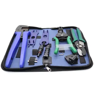 Solar panel assemble tool kit comprises of cable stripper and QC4 crimping plier etc