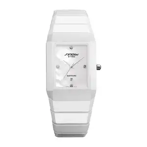 Sinobi marchio di moda coppia di lusso orologio in ceramica vetro zaffiro quadrante quadrato amante orologio da uomo e da <span class=keywords><strong>donna</strong></span> orologio da polso coppia - Product Image 1