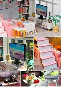 Puzzle <span class=keywords><strong>in</strong></span> <span class=keywords><strong>Legno</strong></span> Fatto a Mano <span class=keywords><strong>in</strong></span> Scala 1:24 per Casa delle Bambole, Modellino DIY per Ragazze, Set Regalo Perfetto per Bambini Realizzato <span class=keywords><strong>in</strong></span> <span class=keywords><strong>Legno</strong></span> - Product Image 2