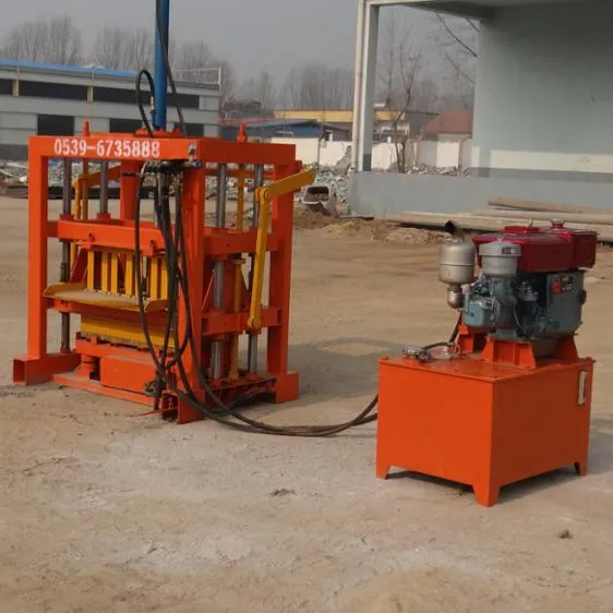 QT4-30-máquina de bloques de hormigón hidráulico, máquina de fabricación de ladrillos de cemento, alimentada por diésel