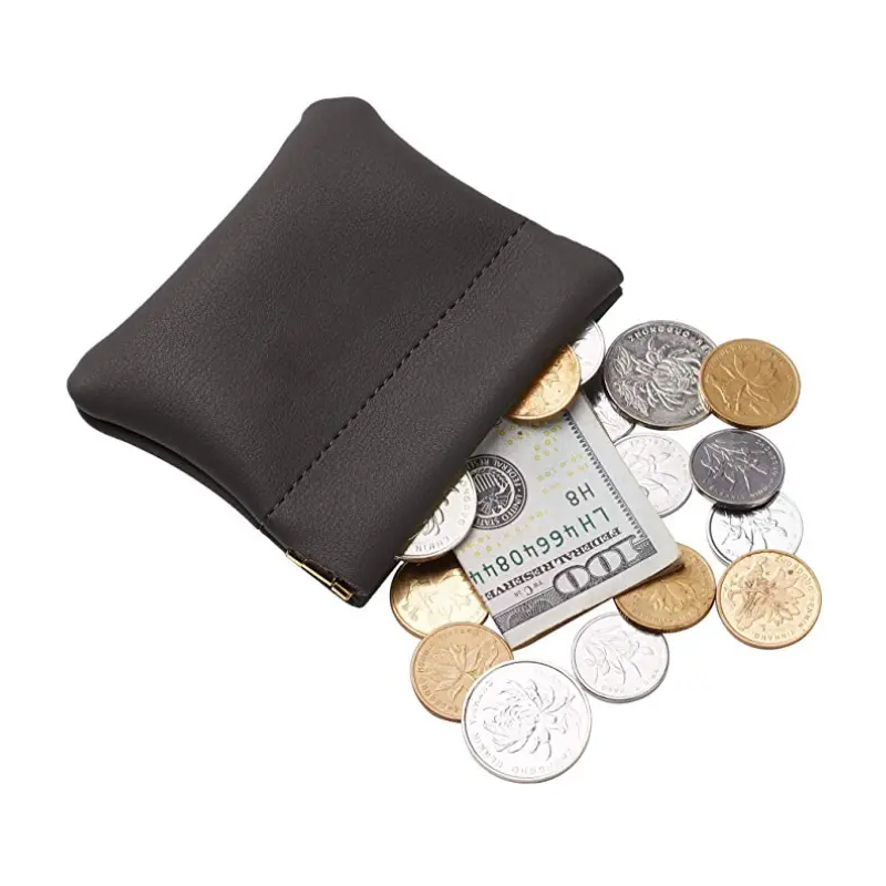 Purse Coin Purse Good Quality PU Leather Squeeze Coin Purse Pouch Change Holder For Men Women