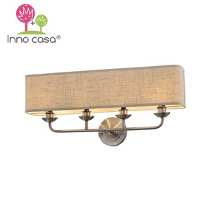 โคมไฟแขวนเพดานเหล็กและผ้า,ดีไซน์ใหม่สำหรับตกแต่งบ้านพร้อมที่วางตะเกียงเทียนและโซ่ - Product Image 5