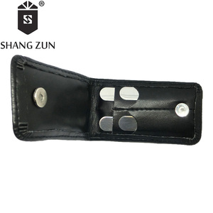 En gros argent miroir cols 2 pièces col raidisseurs dans sac non tissé 4 pièces inserts de col en cuir PU noir portefeuille - Product Image 6