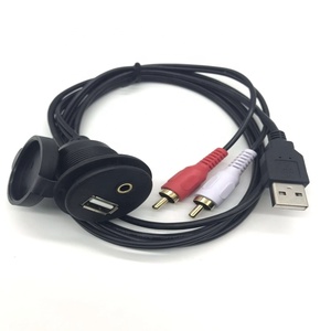 La instalación en el vehículo de <span class=keywords><strong>USB</strong></span> 2,0 <span class=keywords><strong>jack</strong></span> de audio de 3,5mm <span class=keywords><strong>a</strong></span> 2rca de extensión de <span class=keywords><strong>cable</strong></span> - Product Image 5
