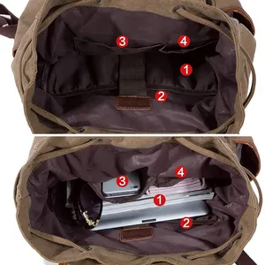 Canvas Lightweight Hiking Backpack Student Bag Men's Travel Backpack