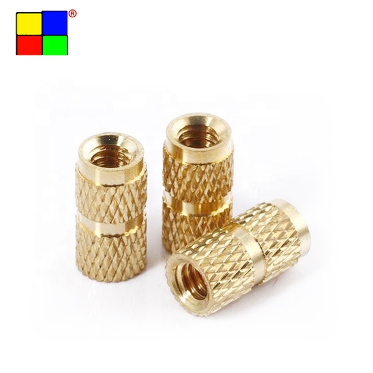 Haute Précision En Laiton Fileté Moleté Insert Boulon Et Écrou
