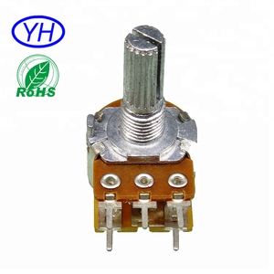 16 mm 10 K ohm stereo gang carbon film push button volume control potentiometer - Product Image 2