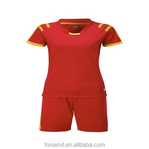 Wholesale woman quick fit blank training sports uniform clothing print red football jerseys - Product Image 3