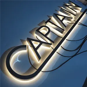 3D material diy led backlit sinal carta Levou placa do sinal ao ar livre sinal da letra de canaleta