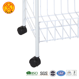 Cina Pasokan Desain Tahan Lama Xistainless <span class=keywords><strong>Steel</strong></span> Dapur Ponsel Sayuran Makanan Dapur Keranjang Perabot Dapur Troli - Product Image 4