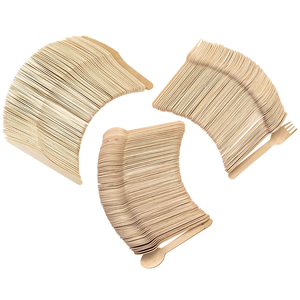 Cubiertos Desechables de Madera de Abedul <span class=keywords><strong>HYMY</strong></span> para Comida Rápida Alemana, 160 mm (16 cm), Naturales, Biodegradables, Ecológicos, Certificados ISO, al por Mayor - Product Image 4