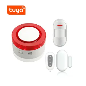 Tuya Smart WIFI mini sirène système d'alarme capteur de mouvement capteur de porte compatible avec AIPOTEC Alexa