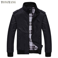TONGYANG mode printemps hommes vestes solides manteaux mâle décontracté col montant veste extérieur pardessus M-XXXXL