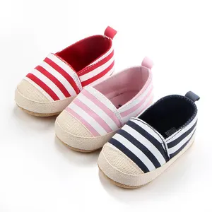 New arrival linen material wholesale soft sole infant baby shoes