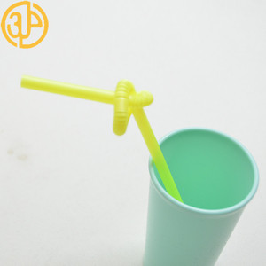 Empaquetado individualmente Color desechables arte paja curva de plástico PLA paja para leche de jugo de té - Product Image 2
