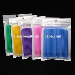 100 Pezzi Applicatori Professionali Sottili Monouso in Plastica Micro Pennelli per Trucco Permanente Estensione Ciglia Bellezza delle Unghie - Product Image 2