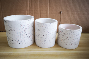 Round <strong>Concrete</strong> Cement <strong>Candle</strong> Container Terrazzo <strong>Candle</strong> <strong>Holder</strong> - Product Image 6