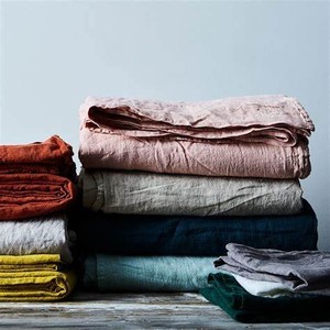 100% tự nhiên bộ đồ giường Bộ đá rửa sạch pháp Linen với Quilt Cover và được trang bị Khăn trải giường - Product Image 6