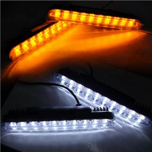 2X30 Đèn Led DRL Trắng + Amber Xe Led Chạy Ban Ngày Ánh Sáng DC 12 V Tự Động Ban Ngày Chạy Đèn với Chỉ Số Tín Hiệu Đèn - Product Image 6