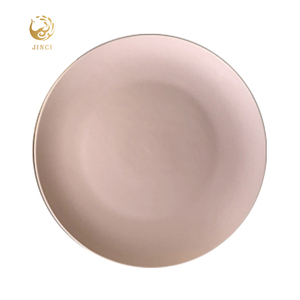 Piedras de <span class=keywords><strong>gres</strong></span> cerámico de oro rosa claro Negro Rosa Placas de cargador de boda - Product Image 1