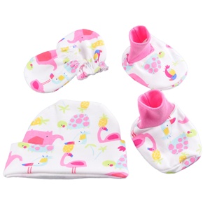 3 pezzi Set Comodo Cute Modello Del Fumetto Appena Nato Protezione Del Bambino Set Con <span class=keywords><strong>Maglia</strong></span> Scarpette da <span class=keywords><strong>Neonato</strong></span> - Product Image 2
