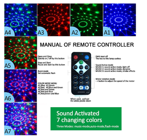 Caliente venta bola mágica Mini etapa de iluminación fiesta <span class=keywords><strong>Disco</strong></span> DJ de Club de sonido de la luz de la etapa de Control de luz - Product Image 3