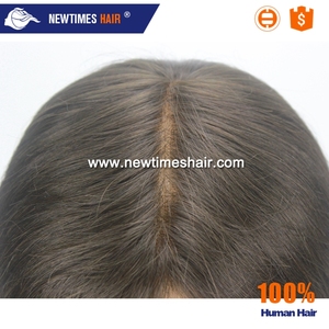 Plus effet naturel noeuds blanchis français dentelle mesdames toupee - Product Image 3