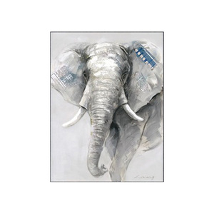 Múltiples de lona Base <span class=keywords><strong>caballo</strong></span> búfalo elefante Animal personalizado hecho <span class=keywords><strong>a</strong></span> mano pintura al óleo de Color - Product Image 3