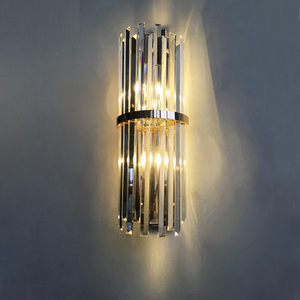 Lámpara colgante de pared de cristal plateado de lujo para decoración de <span class=keywords><strong>hotel</strong></span> - Product Image 3