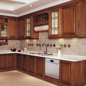 Kabinet Dapur Kayu Oak Ceri Amerika