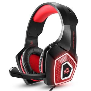 Nuevo HUNTSPIDER V1 Auriculares estéreo para videojuegos con cancelación de ruido, micrófono, luz LED para PS4, PC,PSP,Rojo Azul - Product Image 2