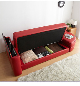 Lit de camp pliable <span class=keywords><strong>deux</strong></span> trois <span class=keywords><strong>places</strong></span> nouveau design moderne canapé-lit pliable en bois bon marché avec porte-thé pour la maison hôtel école - Product Image 3