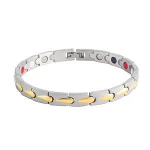 Magnetic Therapy Bracelet Silver Charm Bracelet Negative ion Jewelry