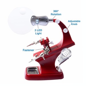 3x 4.5x Tafelvergrootglas Met Ledverlichting Soldeerglazen Ijzeren Stationsklem Vergrootglas Reparatiegereedschap <span class=keywords><strong>Loupe</strong></span> - Product Image 6