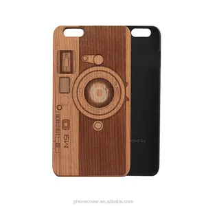 2019 caliente productos 3D de logotipo personalizado de madera caja del teléfono para el iPhone 6 precio al por mayor