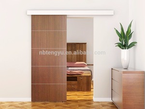 New Arrival Hot Sale Solid Wood <strong>Sliding</strong> <strong>Barn</strong> <strong>Door</strong> Panel <strong>Door</strong> Design with Aluminum Alloy Hardware - Product Image 2