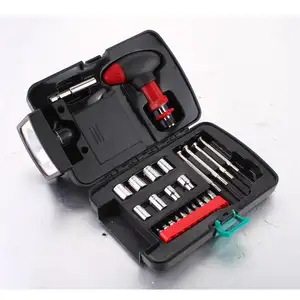 Kit de herramientas mecánicas con 4 luces LED, 24 unidades, diferentes tipos de herramientas mecánicas, herramienta para el hogar