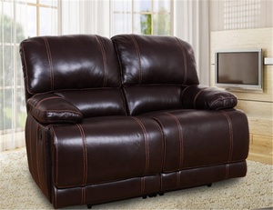 Luxuriöser Schaukelstuhl aus Vollnarbenleder mit Drehfunktion, Komfortabler Heimkino-Sessel - Product Image 3