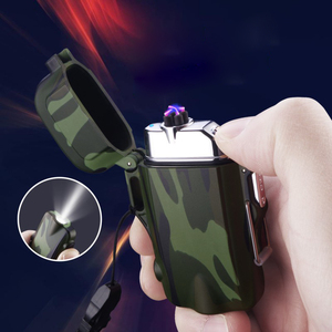 Arc kép xì gà nhẹ hơn thiết kế mới <span class=keywords><strong>USB</strong></span> có thể sạc lại không thấm nước điện Flameless nhẹ hơn cho ngoài trời cắm trại nhà bếp sử dụng Logo - Product Image 4