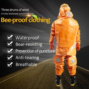 Thiết bị nuôi ong bảo vệ an toàn may thoáng làm mát chống ong Coverall với ba Fan - Product Image 4