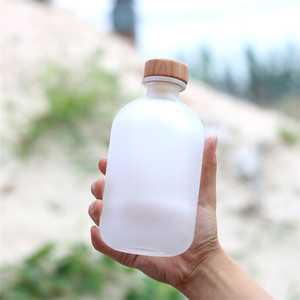 Bán buôn 500ml <span class=keywords><strong>Frosted</strong></span> rượu vang chai thủy tinh rỗng cho rượu với nút chai niêm phong - Product Image 1