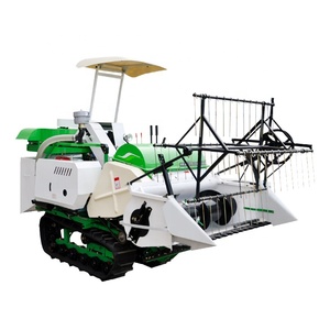 New tracked mini combine harvester for rice and wheat