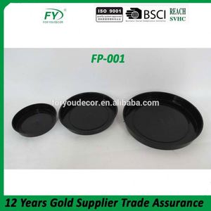 Dia <span class=keywords><strong>10</strong></span> <span class=keywords><strong>cm</strong></span> venta al por mayor de China barato jardín decoración negro de macetas de plástico - Product Image 2