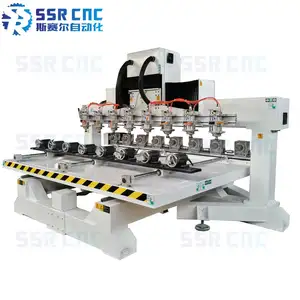 High Precision Eight Spindles CNC Router Engraver with DSP Controller SSR-2512R8