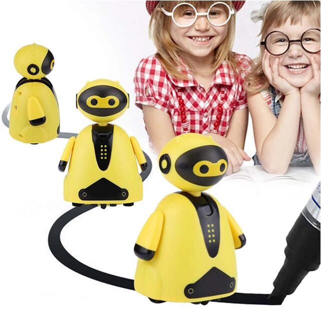 Новейшая модель; walk on the рисунок линии Индуктивный игрушка робот комплект с Волшебное перо