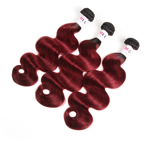 <span class=keywords><strong>La</strong></span> plupart des Promotions Vague de Corps Indien Remy de Cheveux Humains Tissage Rouge Couleur 99j Cheveux Brésiliens - Product Image 3